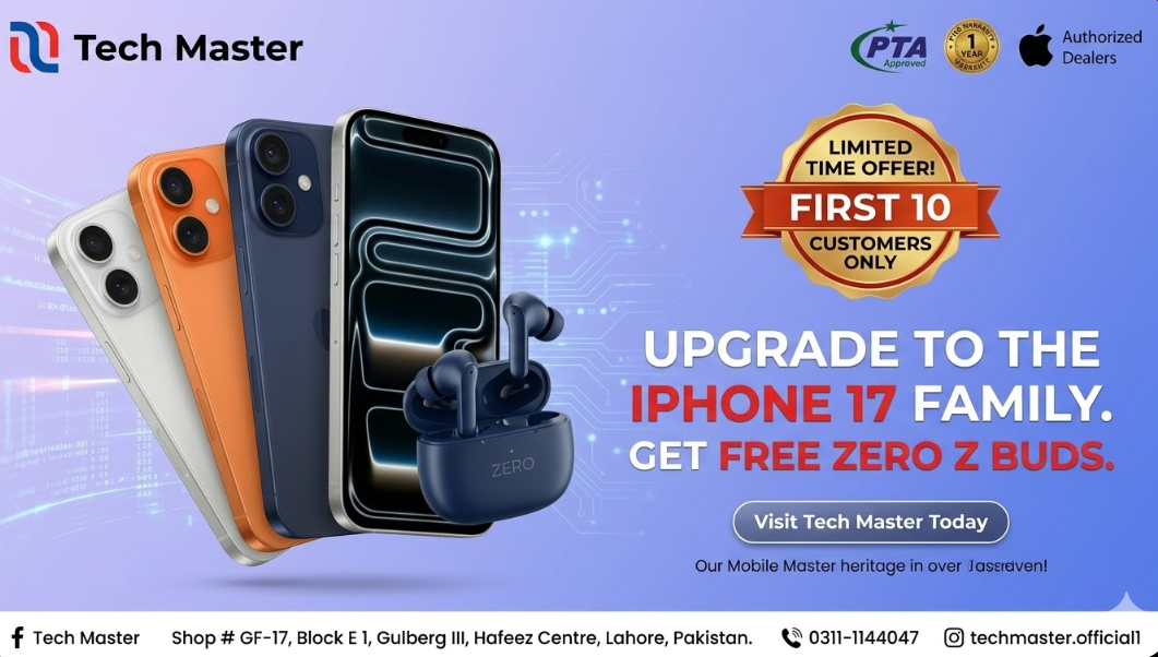 BUY ANY IPHONE 17 SERIES & GET FREE ZERO Z BUDS FIRST 10 CUSTOMERS ONLY!